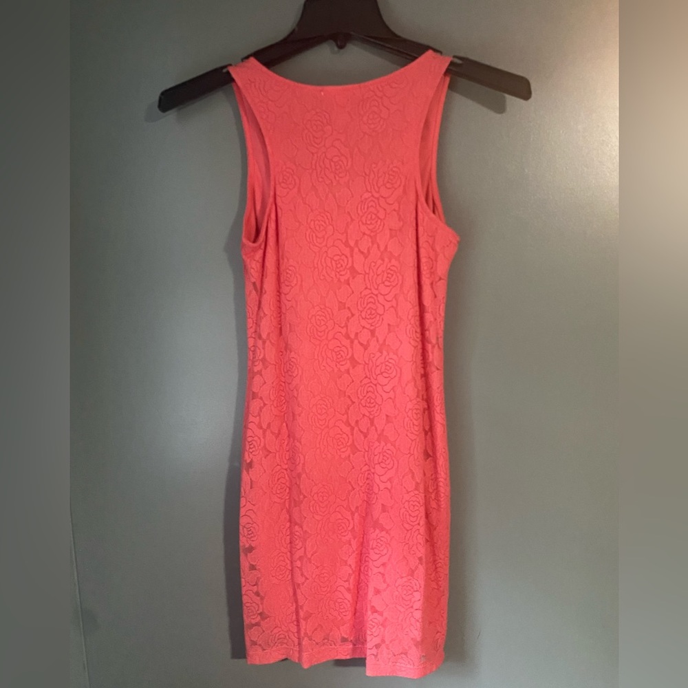 Ambiance Apparel Lace Coral Dress - Picture 2 of 3